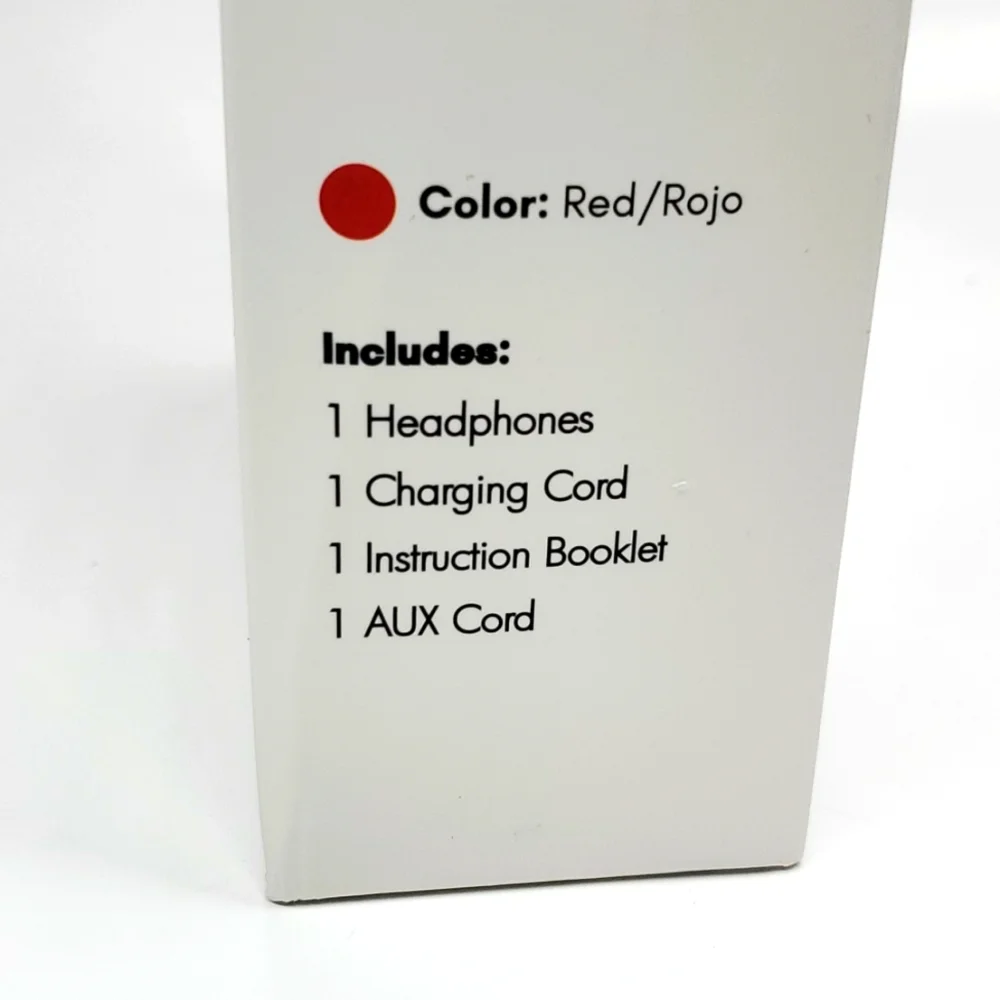 E.G. Audio Wireless Headset Noise Cancelling Hands Free Calling in Red